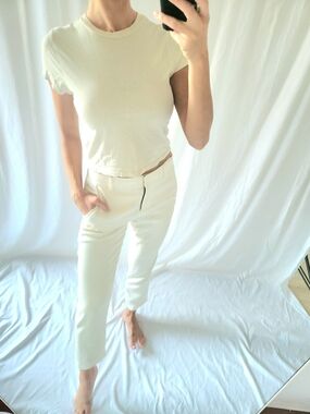 TALENTLESS Cream Short Sleeve Crewneck Tee